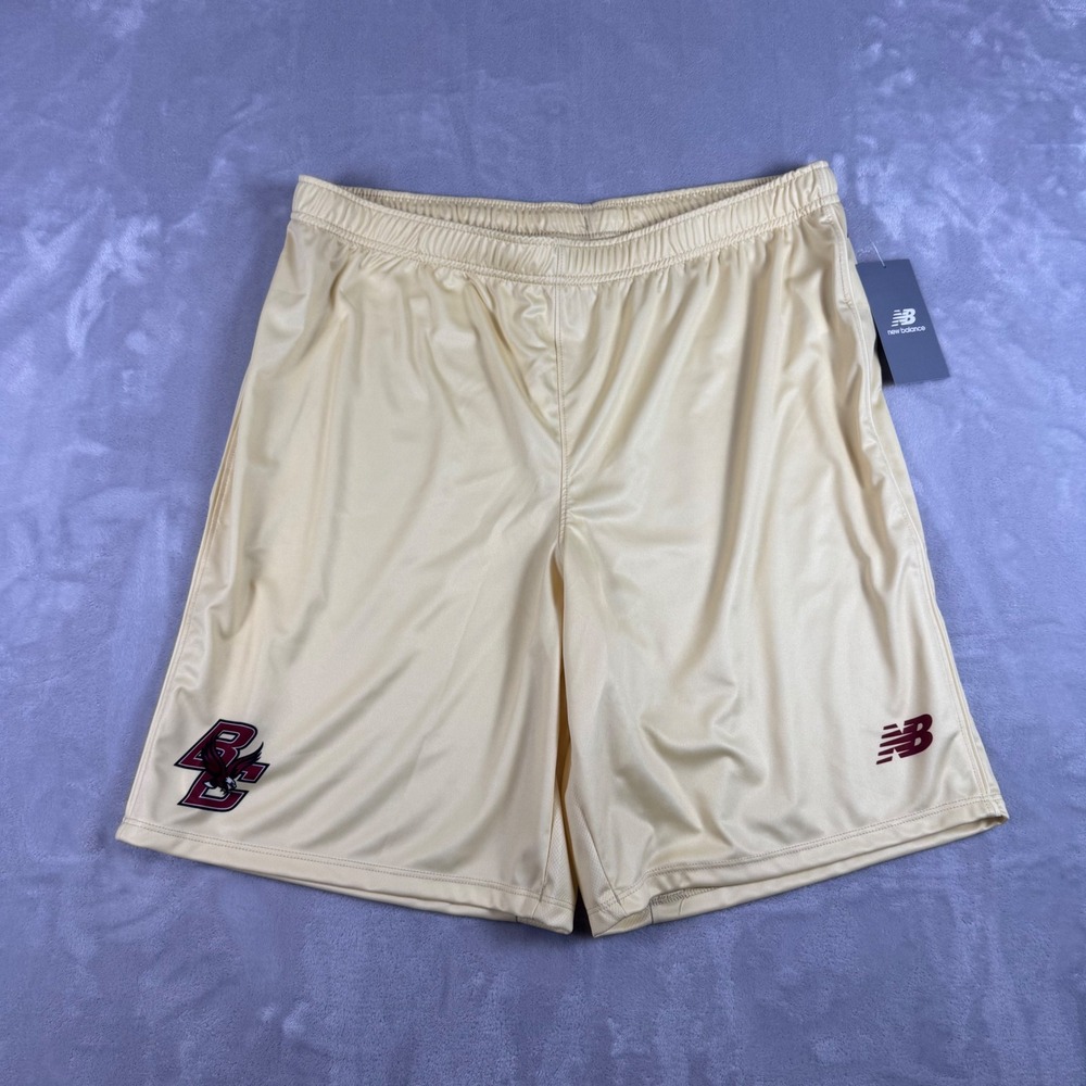 New Balance Boston College Eagles Gold Athletic Training Shorts Mens XL MS35628X